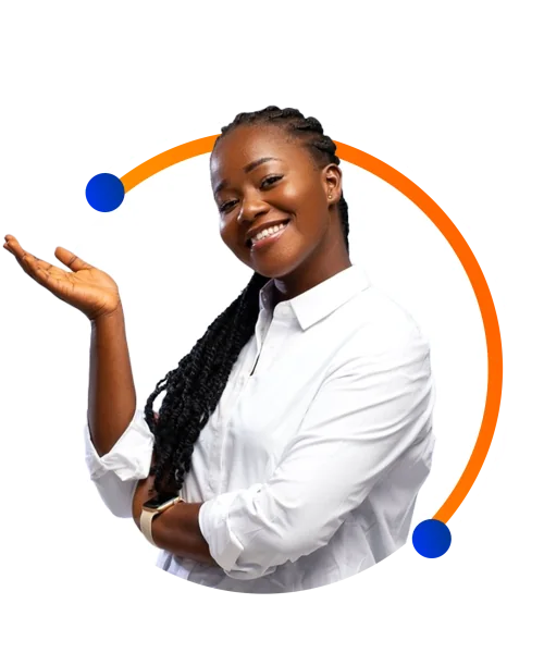 Apprenante DEEZPRO souriante présentant la plateforme