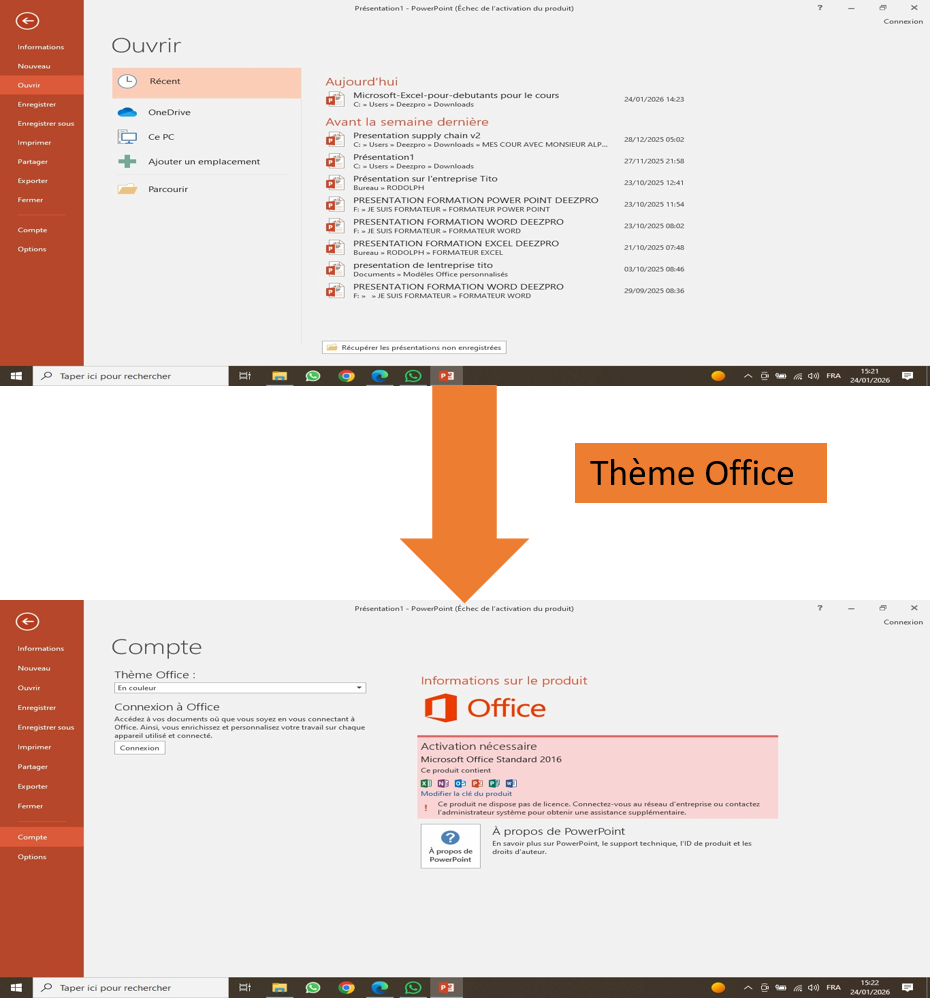 Figure : 1.1 : Fenêtre du Power Point