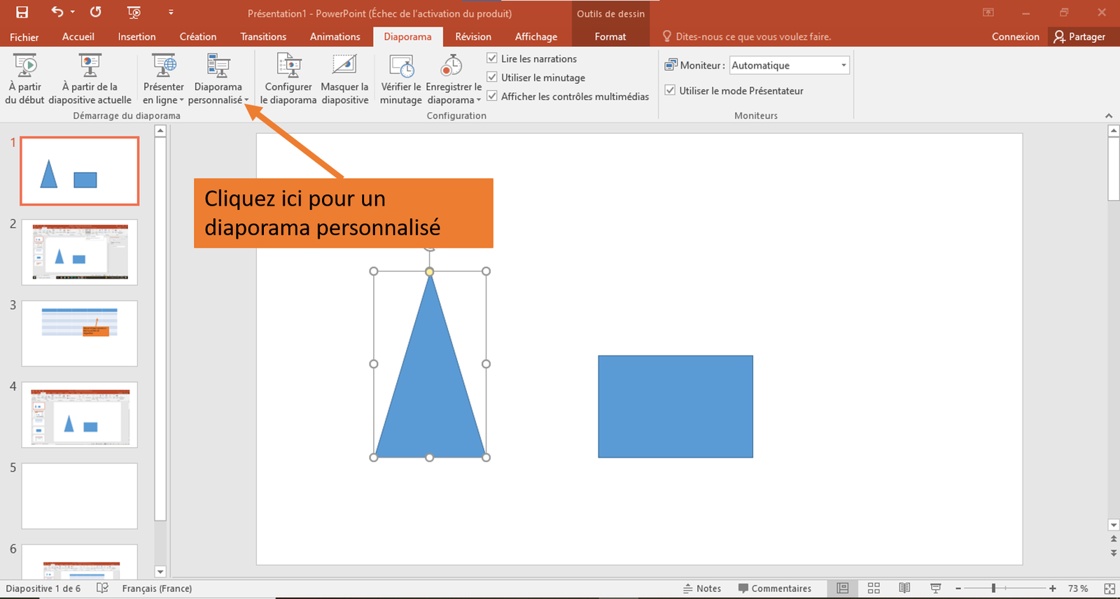Création d'un diaporama personnalisé