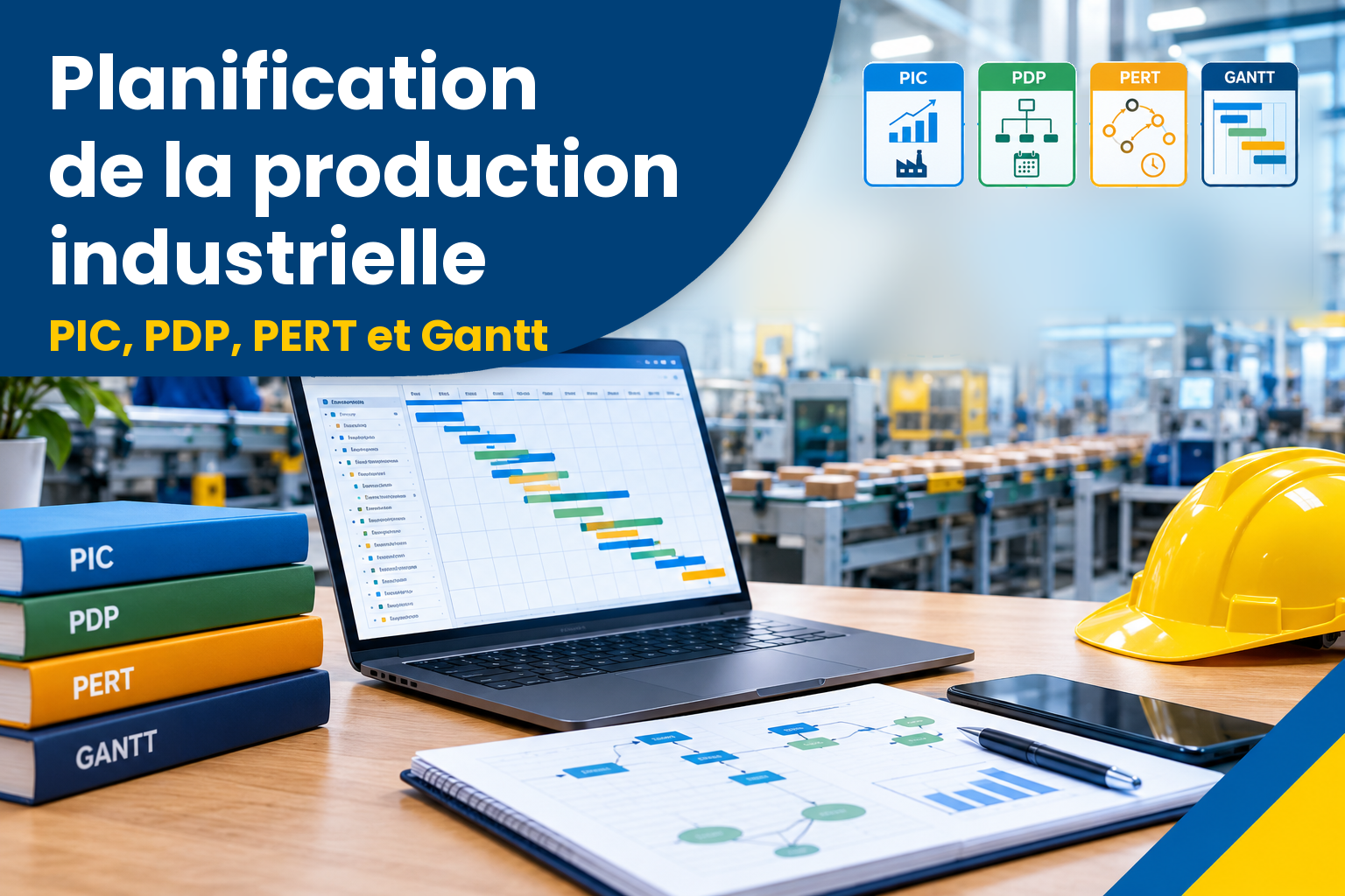 Planification de la production industrielle : PIC, PDP, PERT et Gantt